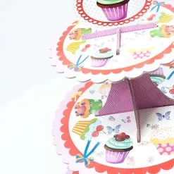 Christmas Cake Stand 3 Tier Printed - 37Cm