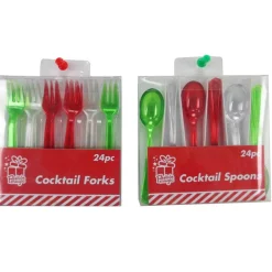 Christmas Cocktail Cutlery - 24Pk