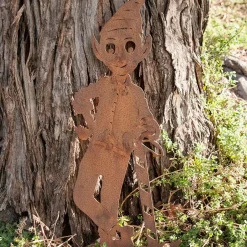 Christmas Elf Boy Garden Art Stake - 82Cm