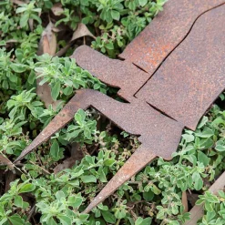 Christmas Elf Boy With Gift Garden Art Stake - 70Cm