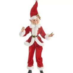 Christmas Elf In Santa Costume - 40Cm