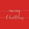 Christmas Note Red Luncheon Napkins (Pack Of 20) - 33Cm - (Duplicate Imported From Bigcommerce)