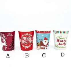 Christmas Paper Cups (4 Styles) - 12Pk