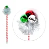 Christmas Pen Jingle Bell Tinsel Pompoms - 24Cm