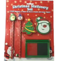 Christmas Pens And Stamps Stationery Set