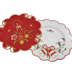 Christmas Table Embroidered Placemats (2 Styles)
