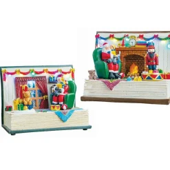 Christmas Water Globe Book Of Santa Claus - 19Cm