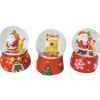 Christmas Waterball On Red Base (3 Styles) - 6.5Cm