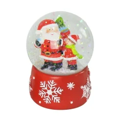 Christmas Waterball On Red Base (3 Styles) - 6.5Cm