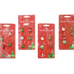 Christmas Wine Charms (Pack Of 6)