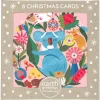 Circle Of Friends Boxed Christmas Cards (Pack Of 8) - 11Cm