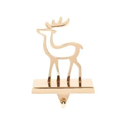 Copper Metal Deer Stocking Holder - 18Cm