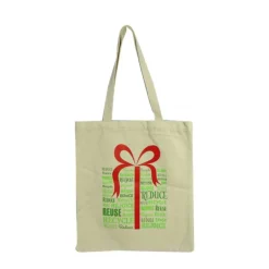 Cotton Christmas Enviro Shopper