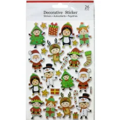 Cute Emboss Character Stickers (6 Styles)