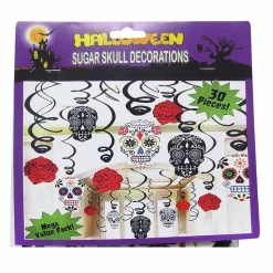 Day Of The Dead Hanging Decoration (Pack Of 30)