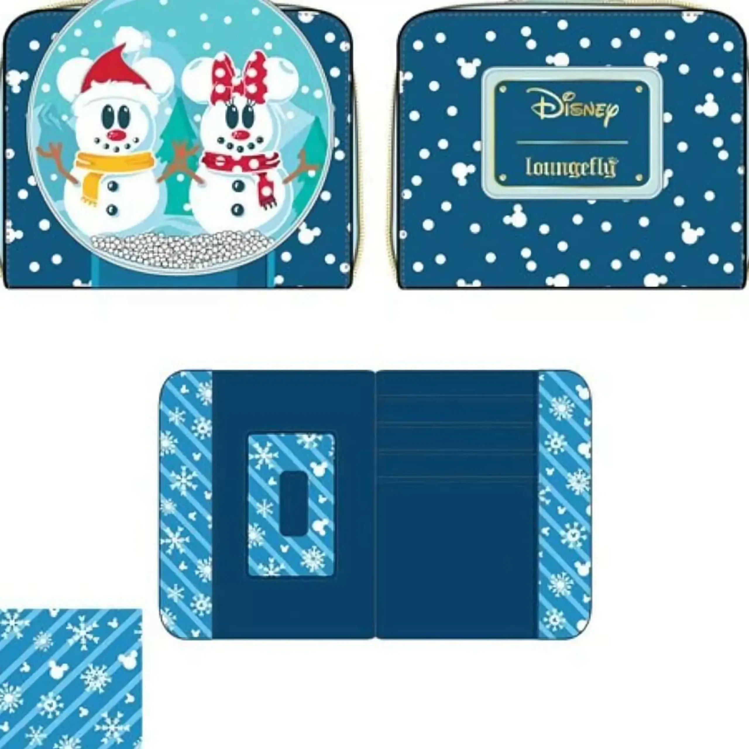 Disney Mickey Mouse Loungefly Snowman Snowglobe Purse - 13Cm