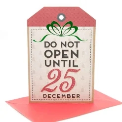 Do Not Open Christmas Card - 17Cm