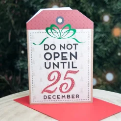 Do Not Open Christmas Card - 17Cm