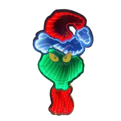 Dr Seuss Grinch Face Infinity Light - 40Cm