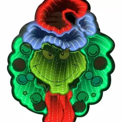 Dr Seuss Grinch Wreath Infinity Light - 40Cm