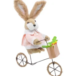 Easter Bunny Rabbit Riding A Bike - 29Cm