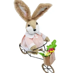 Easter Bunny Rabbit Riding A Bike - 29Cm