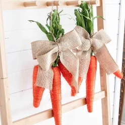 Easter Orange Carrots Drop (Set Of 3) - 38Cm