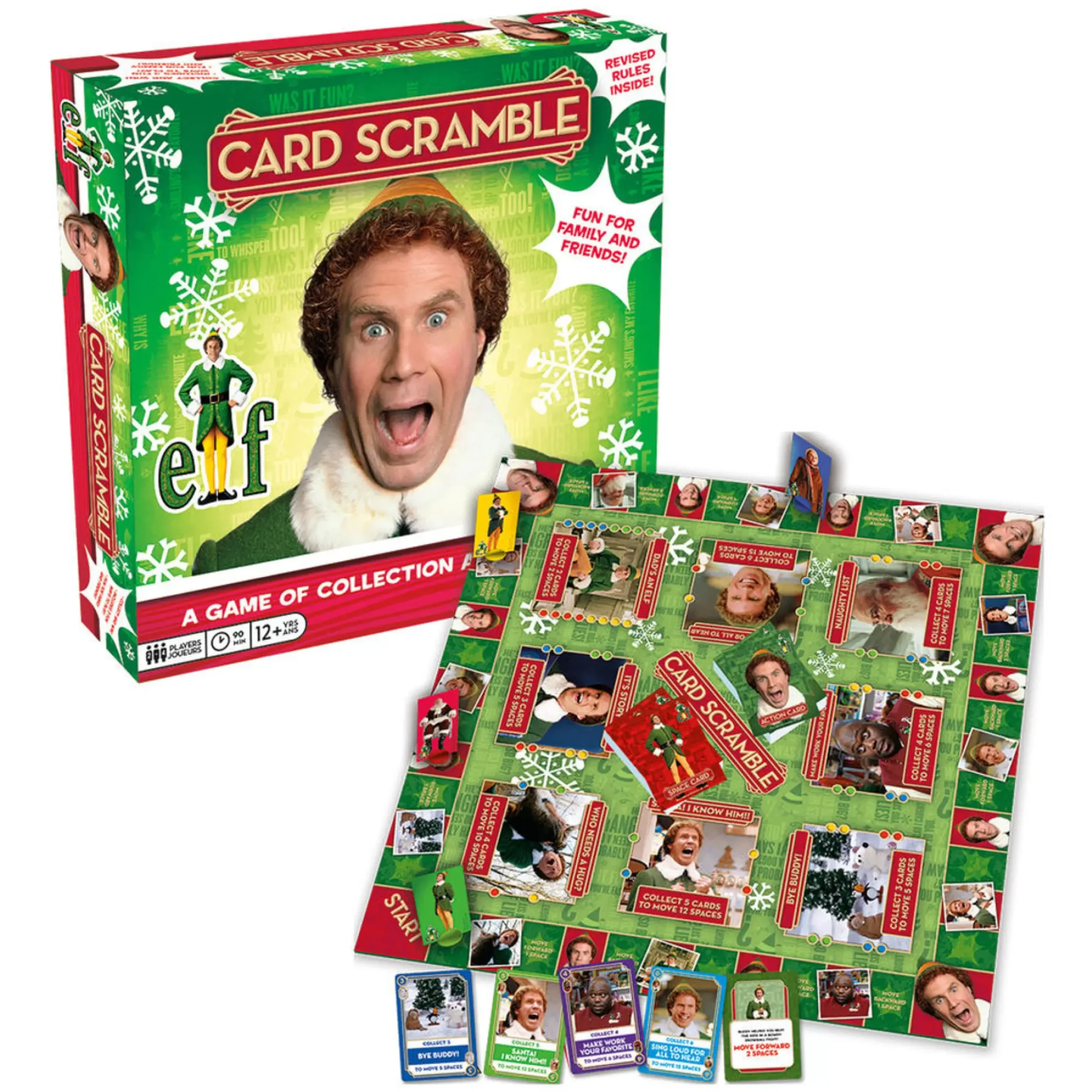 Elf The Movie Card Scramble Board Game