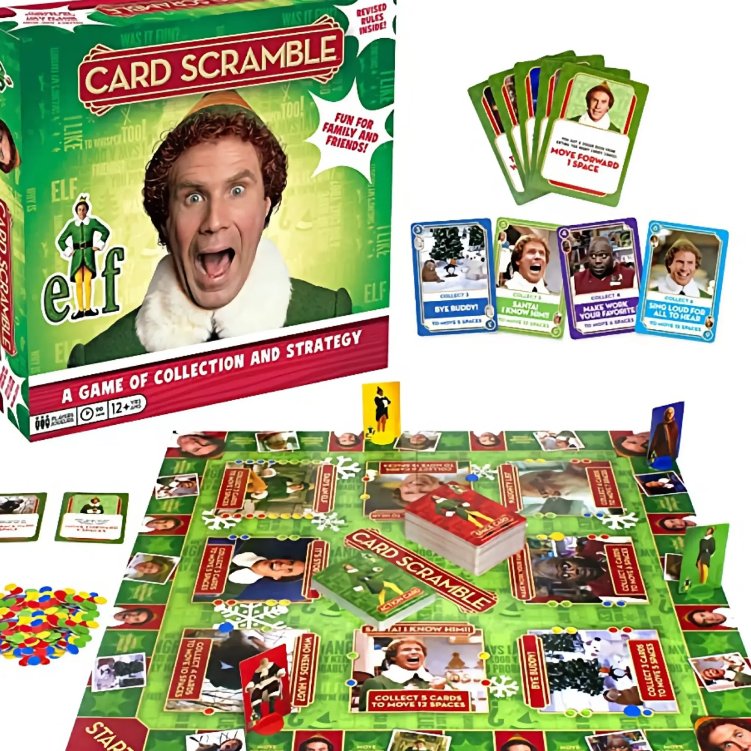 Elf The Movie Card Scramble Board Game