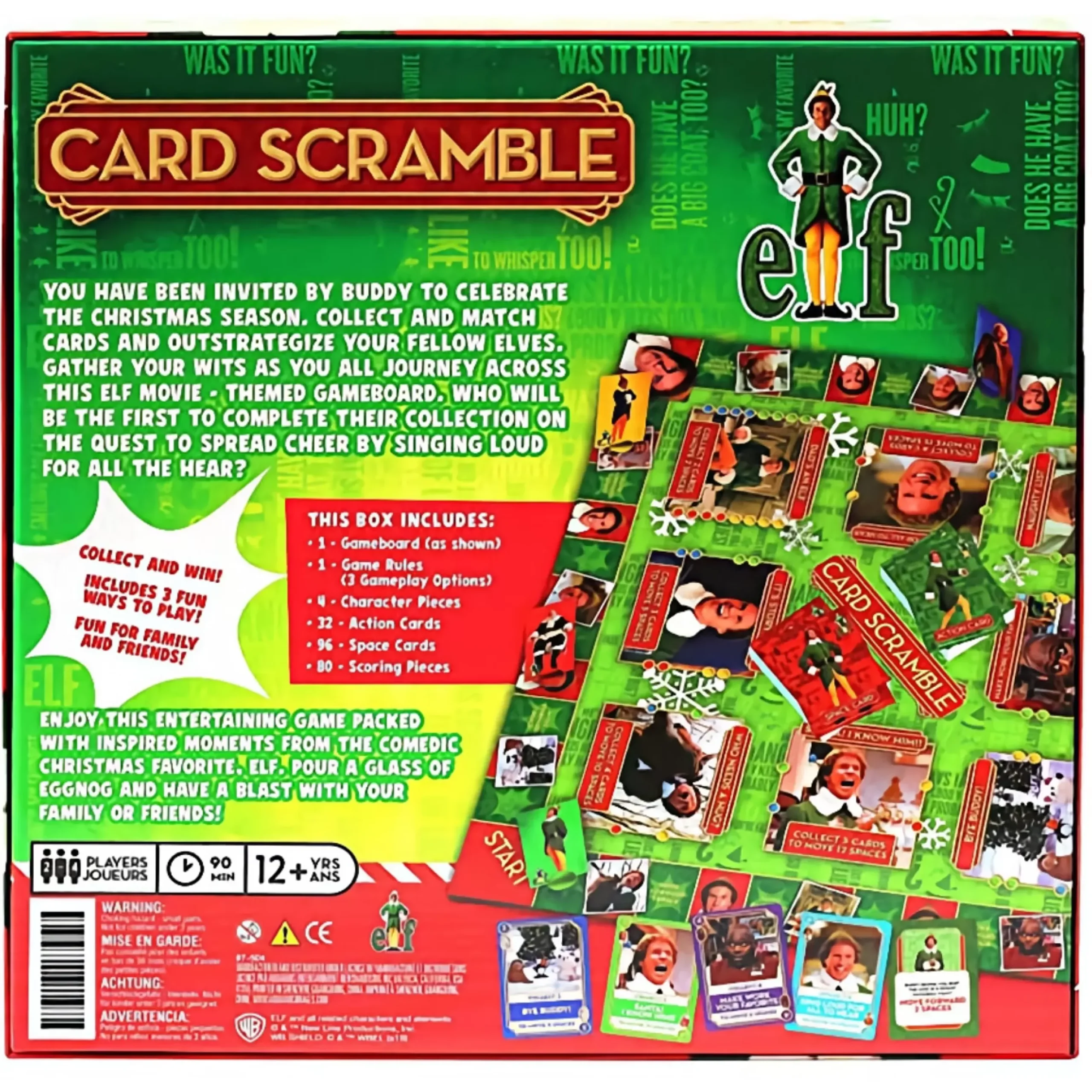 Elf The Movie Card Scramble Board Game