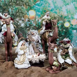 Ernest Nativity With Three Kings On Camels - 35Cm
