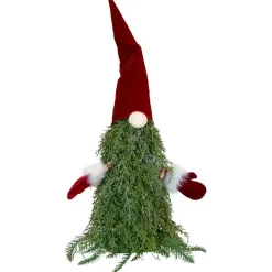 Fabric Standing Tree Santa - 60Cm