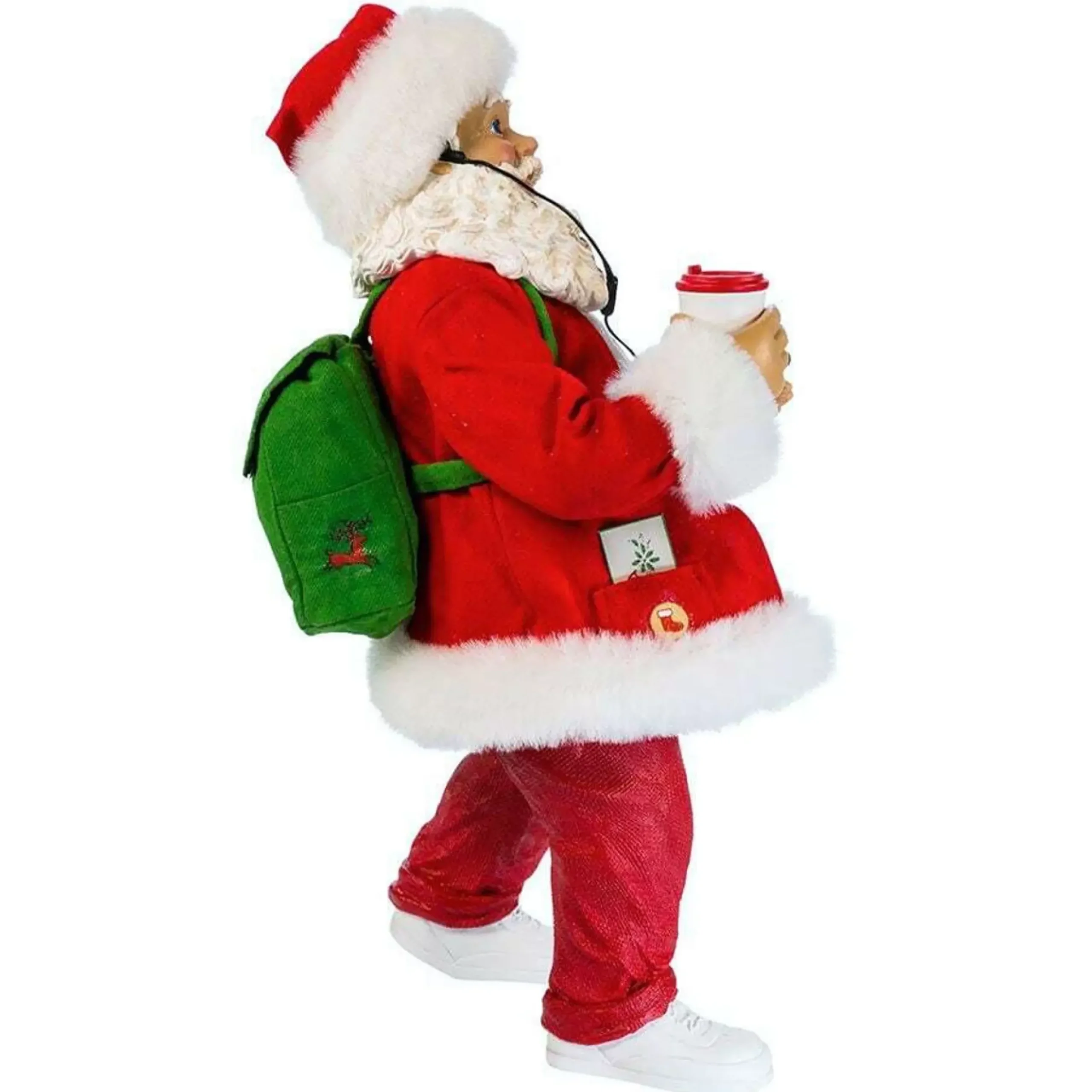 Fabriche Santa Listening To Music With Coffee - 26Cm