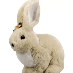 Fawn Long Eared Hopping Bunny - 23Cm