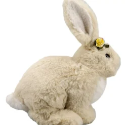 Fawn Long Eared Hopping Bunny - 23Cm