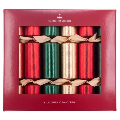 Festive Diamond Regency Christmas Crackers (Pack Of 6) - 33Cm