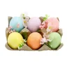 Festive Pastel Easter Eggs In Tray (Pack Of 6)