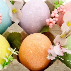 Festive Pastel Easter Eggs In Tray (Pack Of 6)