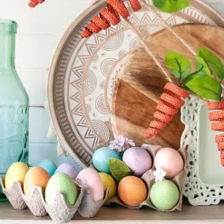 Festive Pastel Easter Eggs In Tray (Pack Of 6)