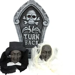 Flashing Tombstone With Bride & Groom