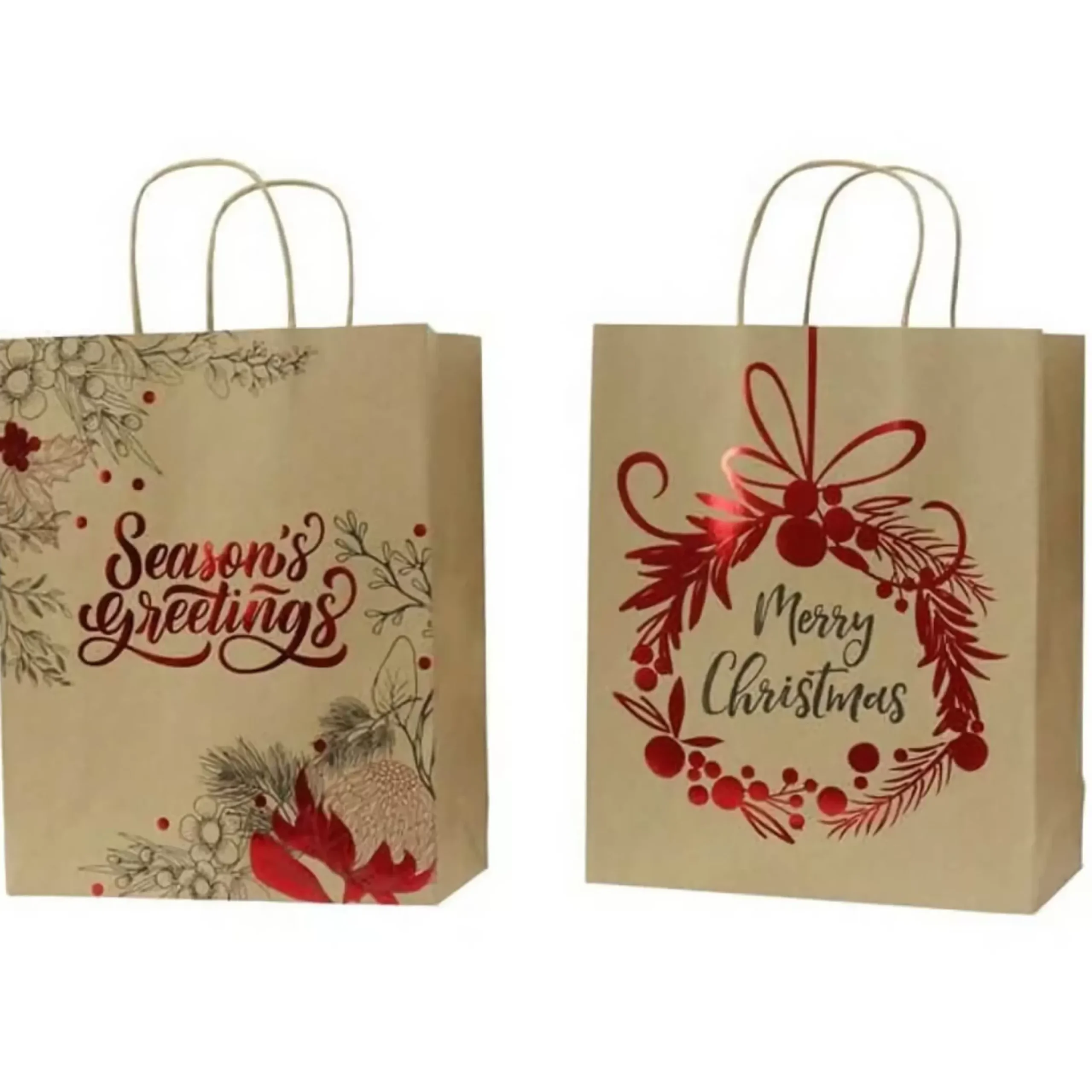 Foil Kraft Giftbag (2 Styles) - 32Cm