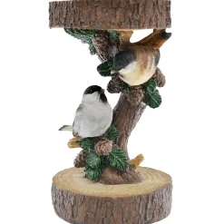 Forrest Bird Pillar Candle Holder - 21Cm