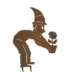 Garden Elf Boy Stake 1 Garden Art - 62Cm