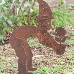Garden Elf Boy Stake 1 Garden Art - 62Cm
