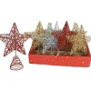 Glitter Star Tree Topper (3 Colours) - 20Cm