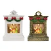 Glitter Swirl Musical Fireplace Led Usb (2 Styles) - 26Cm