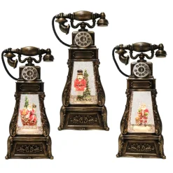 Glitter Swirl Musical Vintage Telephone Led Usb (3 Styles) - 26.5Cm