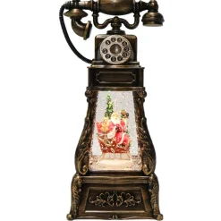 Glitter Swirl Musical Vintage Telephone Led Usb (3 Styles) - 26.5Cm