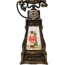 Glitter Swirl Musical Vintage Telephone Led Usb (3 Styles) - 26.5Cm