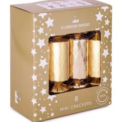 Gold Diamond Mini Christmas Cracker (Pack Of 8) - 14Cm - (Duplicate Imported From Bigcommerce)